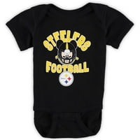 Novorođen i novorođenčad Crni Pittsburgh Steelers Disney Lil Champ bodi
