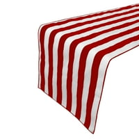 Pamučni štampu stol za trkač širokih pruga crveno-bijelo
