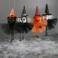 YDXL Viseći ukras Realistic Dekorativna mekana tekstura Halloween bundeve vještice crne mačke Privjesak