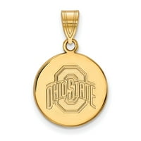 Žuti sterling srebrni šarm Privjesak Ohio NCAA Državni univerzitet 15