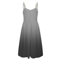 Ljetne haljine za žene Halter boemian Srednja haljina za sunčanje sa sunčanim rukavima Black XXL