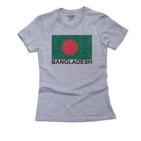 Bangladeš zastava - posebna vintage izdanje ženska pamučna siva majica