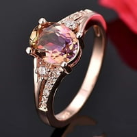 Leesechin Prirodno kamenje mladenka za vjenčanje za vjenčanje lično nakit veličine5-Rose Gold ponude