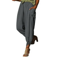 Ženske hlače harem joga pilates hlače hipi palazzo široko noge casual pantalone ljetne pamučne hlače