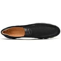 Daeful muški stanovi klizne na casual cipele udobne loaferi muškarci vintage lagana vožnja mokasinom crna 10.5