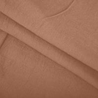 Žene Ljetne hlače Ležerne prilike pamučne posteljine kapri hlače labavi elastični struk solidne hlače