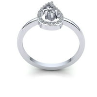 Prirodno 0.25carat Round Cut Diamond Dame Bridal Fancy Golvery Angažman prsten Čvrsta 14k ruža, bijela ili žuta zlatna GH I1