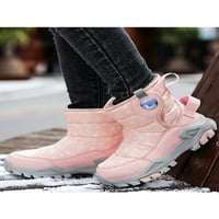 Dječja djeca magnetska gležnja bootie comfort comfort okrugli nožni snijeg cipele snijeg cipele ružičasta