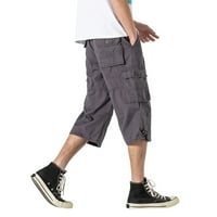 Muške hlače Pješačke teretne hlače plus veličine pamuk multi-džepne opterećenja otporne na košulje utrošene