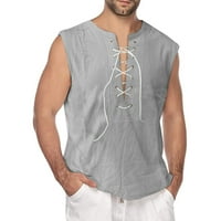 Muški pamučni posteljina Torpes Torp majice Ležerne prilike Moderne muške košulje bez rukava na plaži