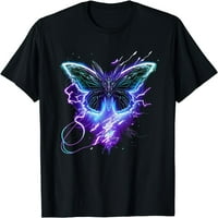 Futuristički leptir efekt - Budući majica RETRO dizajna Syntron Flat Crna 2x-velika