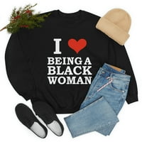 Ljubav Biti crna žena Unizirana dukserica S-3XL Crni ponos