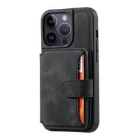 Za iPhone Pro MA 6.7 Luksuzni udarni kožni držač kože stražnji flip štand Kartica Slot Kickstand Telefonska