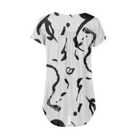 Clearsance majica Otemrcloc ženska tipka za vid V-izreznog retkog rukava XL