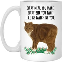 Smiješni mačji mački smeđi pokloni za žensko majčin dan Svaki obrok koji činete svaki zalogaj koji uzimate