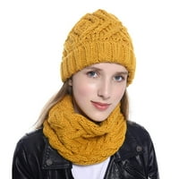 Žene Knit Beanie HATS, modna mekana chunky vunena pređa Jesen zimska glava topla Skully Beanie kapa