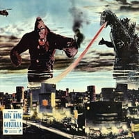 King Kong vs Godzilla umetnička dela iznad Tokija se borio sa jednim drugim fotografijom
