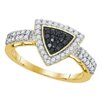 1 2CTW-dijamantni crni prsten