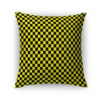 Checker Board Yellow & Black Accent Jastuk od Kavka dizajna