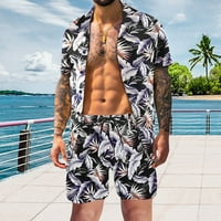 PXiakgy odijela za muškarce Muškarci Proljeće Ljeto odijelo casual havajska plaža tropsko casual gumb