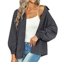 Advoicd Puffer jakna Ženska ženska jakna s dugim rezervacijama Shaggy kaput topli gornji odjećni karton