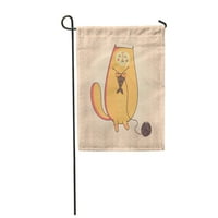 Vektorska ilustracija sa slatkim crtanim mačkama pletenje ribljeg bašte zastava ukrasna zastava kuće