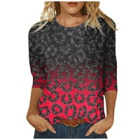 Sksloeg Ženska bluza Plus Veličina Polka Dot Printed rukava Top Crewneck Loose pulover TOPS Bluze, Hot