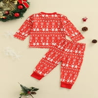 Baby Božićne odjeće Pulover sa dugim rukavima + hlače