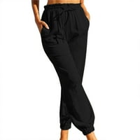 Ženske pantalone Komforne hlače za žene casual široki ženski povremeni elastični struk Solid Comfy Casual