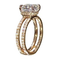 Huachen prstenovi cirkonski prstenovi dame dame poklon nakit djevojke prstenje vjenčani prstenovi zlatni