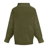 Ženski džemperi padaju pad djevojke dame ženske žene za jesenje dugih rukava plišani džemper za vrat