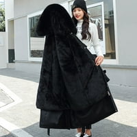 Dugi kaputi za žene modne tople dukseve za žene ženske lagane kapute vrhunskog rukavskog kapuljača s