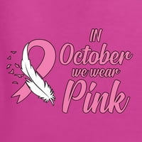Divlji Bobby u listopadu nosimo ružičastu svijest o svijesti o dojmu žene grafička majica dugih rukava, Fuschia, X-Veliki