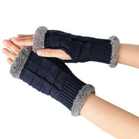 Ženske pletene vunene vunene rukavice na otvorenom prstom pola prsta kratke tople rukavice za muškarce