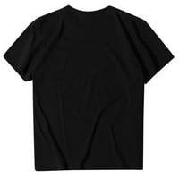 Košulje za žensku kontumu Ležerne prilike Štampanje kratkih rukava Labava majica Bluza Crna L