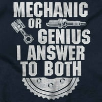 Mehaničar ili Genius sarcastic humor muške grafičke majice Tees Brisco Brends 2x