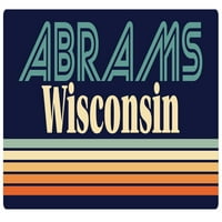Abrams Wisconsin Vinil naljepnica za naljepnicu Retro dizajn