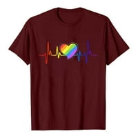 Košulja za žene LGBT Equirts Majice Funny Rainbow Love Pismo Ispiši majicu Ležerne prilike kratkih rukava