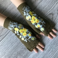 Honeeladyy Prodaja Online Dame Fashion Vintage Pletene rukavice Cvjetnici izdubljeni izvezeni topla