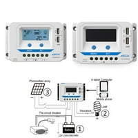 PWM serija Controller za punjenje vs AU sa LCD ekranom pretvarač USB veze