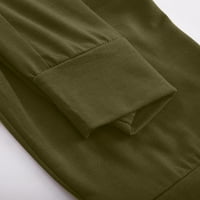 Charella Womens Capri labavo crteći kratke hlače Lounge Joggers Hlače vojska zelena, s