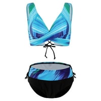 Shpwfbe kupaći kostim Women plus veličina Print Tankini SwimjupMait Beachwear odjećeni kupaći kostimi