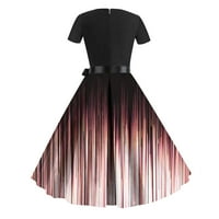 Halloween Srednjovjekovna haljina za žene okrugla vrata suknja od struka vlaka Klasična štampa s kratkim