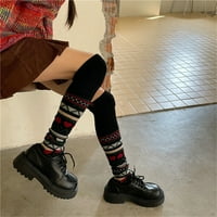 Gwiyeopda Žene pletene kamenske čarape za bedru upletene čvor debele zime preko grijača nogu koljena