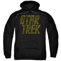 Star Trek i nevolji logotipa odraslih pukotina sa kapuljačom, crna - 5x