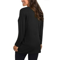 Košulje za žene Žene s dugim rukavima s dugim rukavima Dole Down majica Blok u boji Ležerne prilike