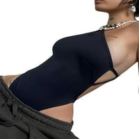 Žene Halter Bodysuit Solid Boja Backless Bange Leotard vrhova jednodijelna rumper odjeća