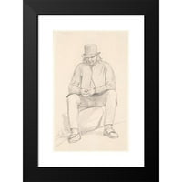Wilhelm Marstrand Crni moderni uokvireni muzej umjetnički print pod nazivom - stari švedski poljoprivrednik,