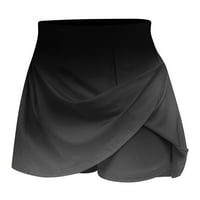 Chueoow ženske kratke hlače nagnute teniske suknje Atletski rastezljivi kratki joga lažna dva suktna kratka začišta