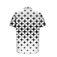 Hoksml Muške vrhove, muška geometrijska košulja 3D ne pozicioniranje Redovno tiskovina kratkih rukava